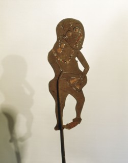 Wayang kulit shadow puppet used in popular all night performances, usually based on ancient Hindu epics such as the Ramayana