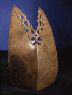 Rare brass ornament thought to have been worn by Dayak notables attached to a turban or on the shoulder on ceremonial occasions