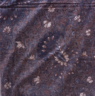 Detail of a batik kain with plant motif