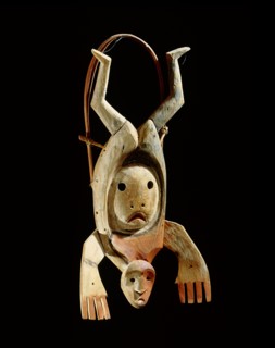 A mask which probably represents the flight of a shamans spirit