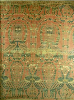 Textile with mythical animals and birds