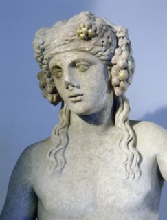 A statue of Bacchus, god of wine