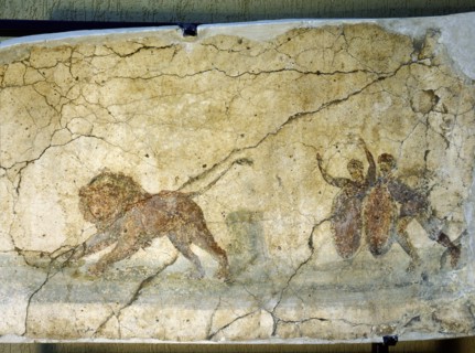 Painting of a lion hunt