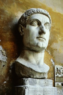 The head from a gigantic statue of Constantine the Great