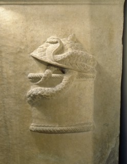 The gravestone of a priestess of Isis