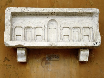 A model of scaenai frons or stage of a theatre