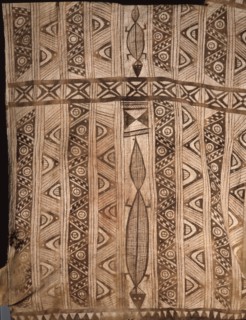 A painted cloth costume worn by a Senufo Poro society masquerader