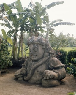 One of the huge stone raksasa demons that protected the temple from evil spirits