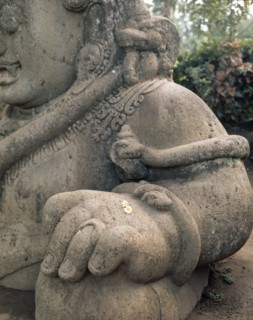 One of the huge stone raksasa demons that protected the temple from evil spirits