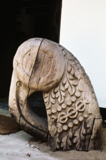 The figurehead of an Arab trading dhow, Malindi