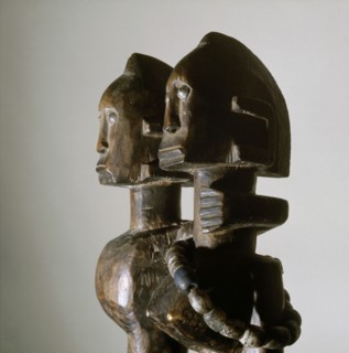 A Dogon sculpture of a couple, probably used as a prestige display at the funeral of a wealthy man
