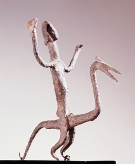 An equestrian figure possibly representing the seventh nommo, the blacksmith who, as thief of fire and bringer of the arts of metal working, is a major Dogon cultural hero