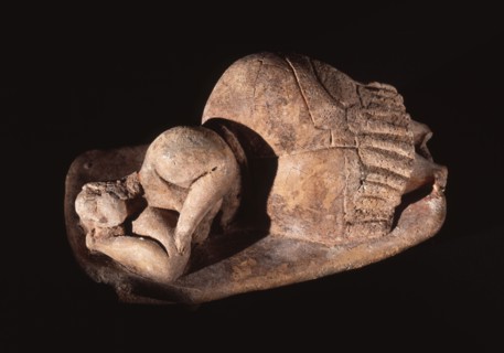 Figurine thought to represent a sleeping mother goddess or possibly a representation of Death and the eternal sleep