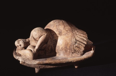 Figurine thought to represent a sleeping mother goddess or possibly a representation of Death and the eternal sleep