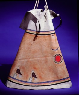 Model tipi with one of the types of sacred images applied to Medicine tipis
