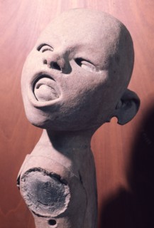 Head of Xipe Totec, the Flayed Lord, dressed in the skin of a sacrificial victim