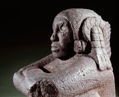 Seated figure of Xochipilli, the Aztec god of music and dance
