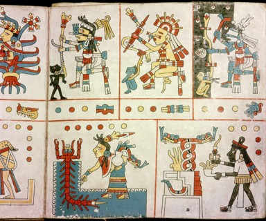 Page from the Codex Fejervary Mayer, a ritual codex used as a birth chart