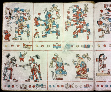 Page from the Codex Fejervary Mayer, a ritual codex used as a birth chart