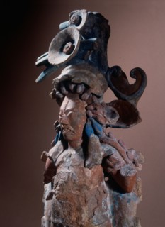 Figure  of  a  warrior  with facial tattooing