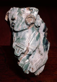 Jade carving with human head