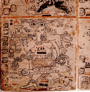 Detail of a page from the codex Troana Cortesianus, also known as the Madrid Codex