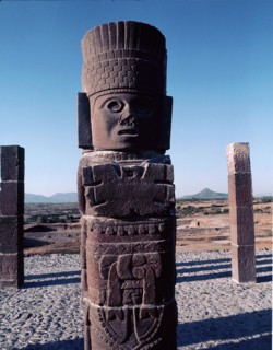 Stone warrior figures