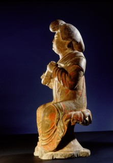 Tomb figure of a seated female musician