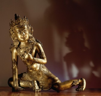 An unusual form of Vajrapani, the celestial Bodhisattva who represents the concentrated power of all Buddhas