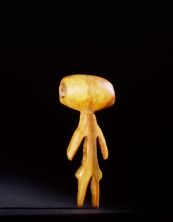 Ivory bead or pendant or toggle carved in semi human form