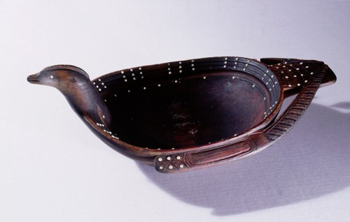 The inhabitants of the forested areas of southcentral and south western Alaska were expert workers in wood, as exemplified by this bowl from Kodiak Island