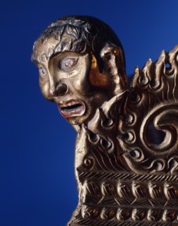 Pedestal to hold a human skull cup, used in offering ritual libations of blood to the gods