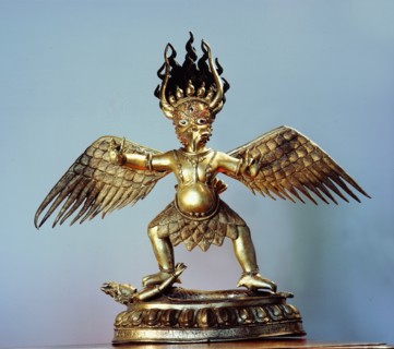 Garuda   golden winged eagle of wisdom and enemy of the Nagas (serpents)