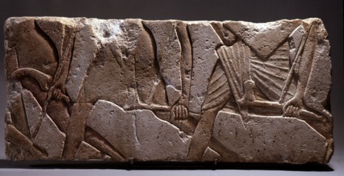Incised block (talatat) from an Amarna temple