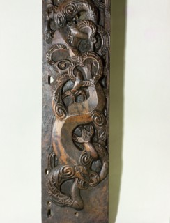 A front wall panel from a Taranaki storehouse