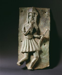 A plaque which decorated the palace of the Obas of Benin