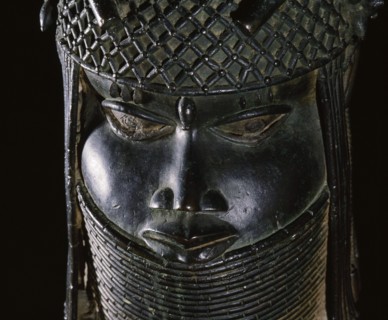 A head of an Oba (Benin king) from an ancestral shrine