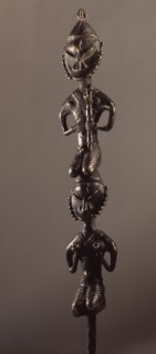 Brass staff, known as edan ogboni which served as insignia for the senior men and women of the Ogboni society