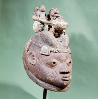 Gelede masks are danced by a village association of Yoruba men in an attempt to placate the spiritual power of elderly women