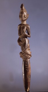 A wand or tapper used in the Yoruba Ifa divination cult