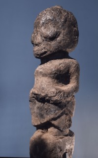 A Yoruba stone figure, probably from a shrine