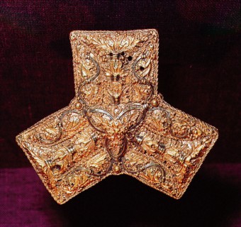 A three tongued mounting from a Frankish sword belt