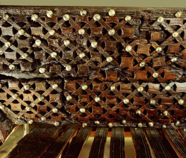 Detail of carving on one of the sledges found in the Oseberg Ship burial