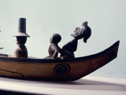 Part of a Haida model canoe