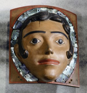 Dance headdress representing a spirit face seen by shamans in their trance