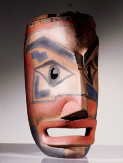 A mask in the form of a human face