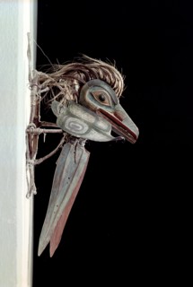 Ceremonial headdress depicting a raven