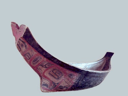 Model of a canoe