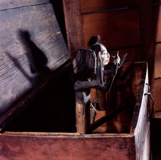 Box containing puppets of Naxnox spirit figures