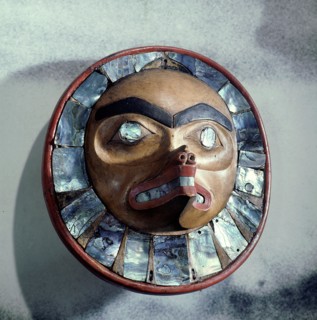 Headdress frontlet with an owl face